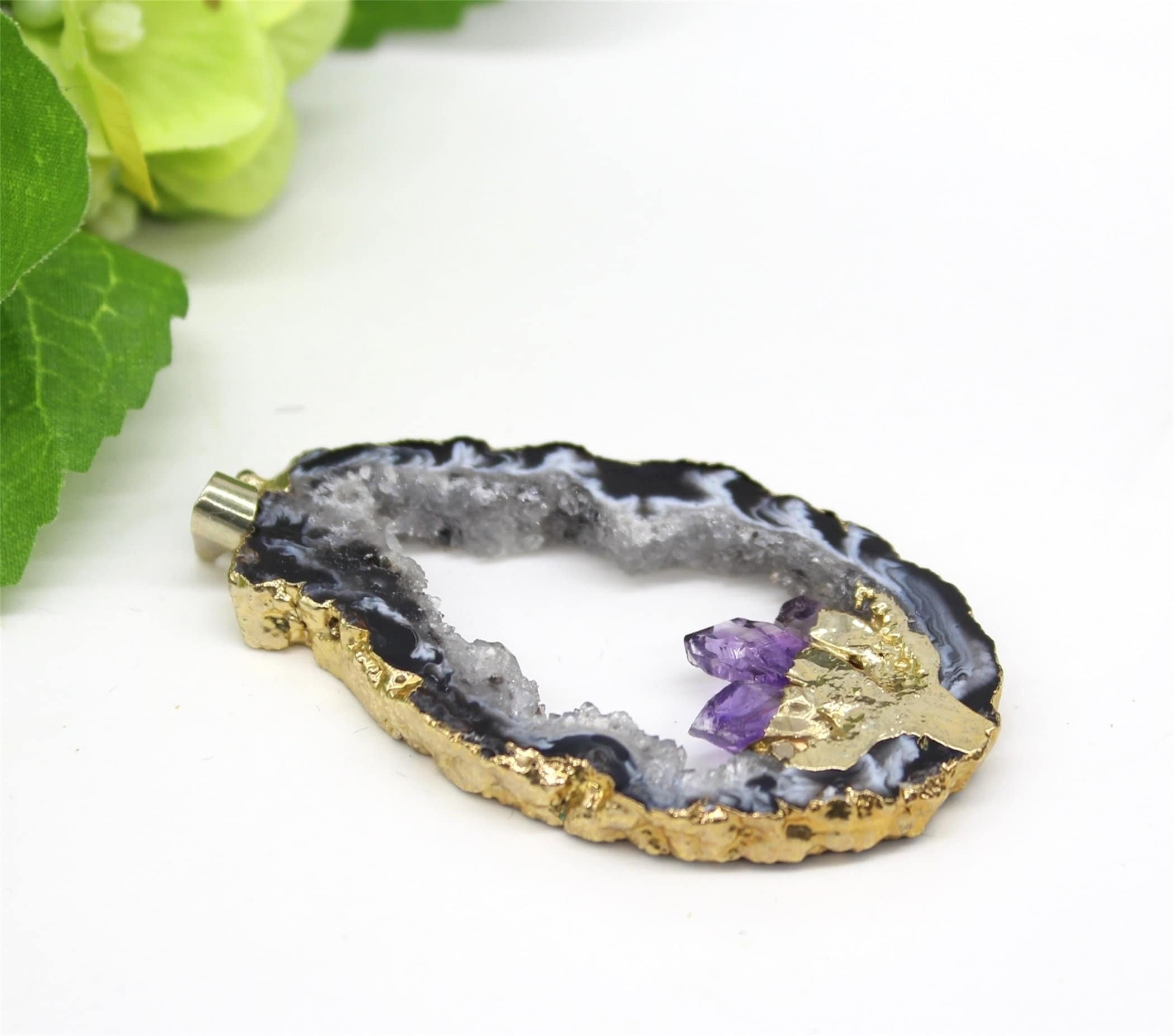 Natural Agte Slice Pendant