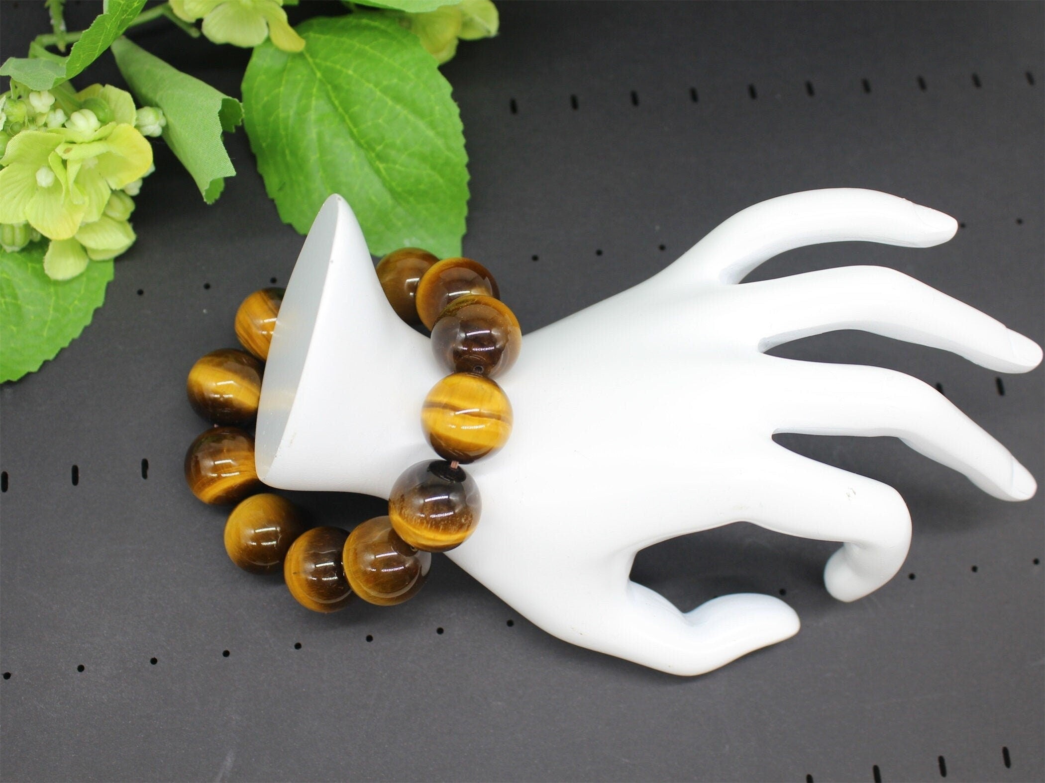 18mm Highest Quality Superior Quality Natural Tiger Eye Bracelet, Jewellery