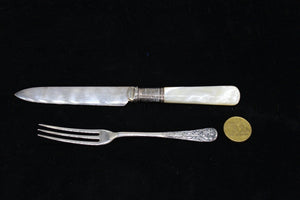 12P Australian Made S& S EPNS Mother Of Pearls Fork and Knife Set in Box,