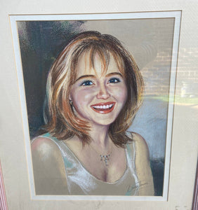 Singed Painting Lady Portrait , Wall Decor