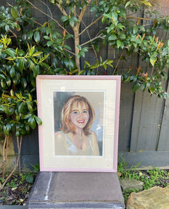 Singed Painting Lady Portrait , Wall Decor
