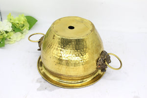 Brass Planter with Lion Head