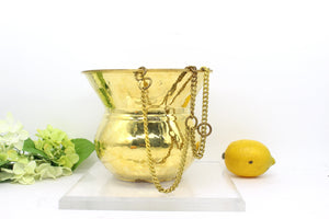 Brass hanging planter