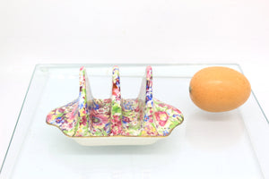 Royal Winton Grimwades 'Cheadle' Chintz 3-Bar Toast Rack c1951