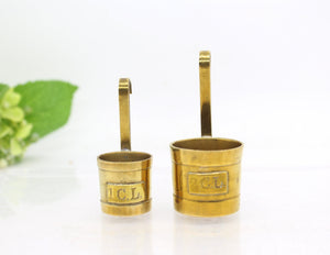 2x Brass Measuring Cup