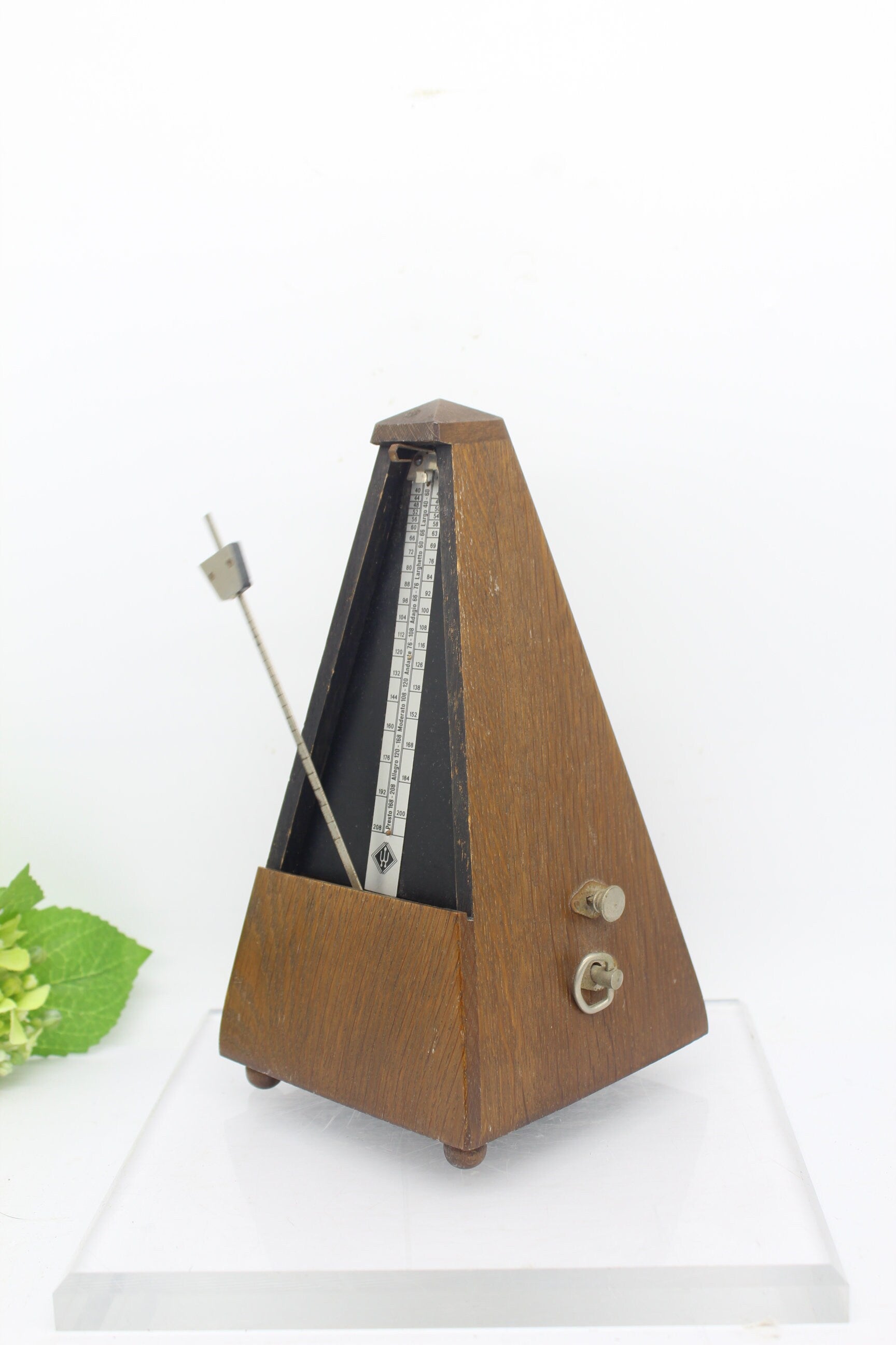 Working Condition Mid century Wittner timber cased metronome,