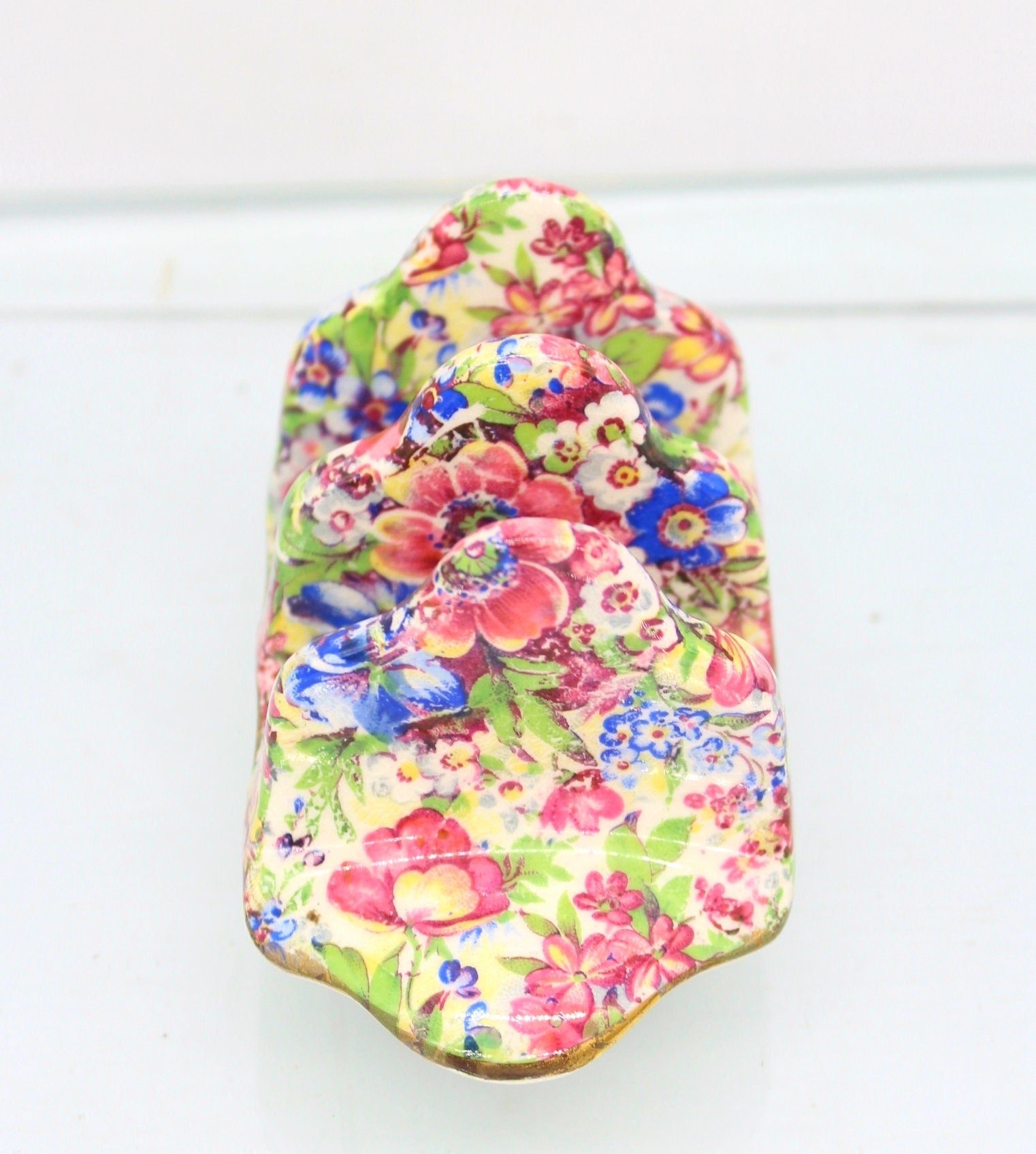 Royal Winton Grimwades 'Cheadle' Chintz 3-Bar Toast Rack c1951