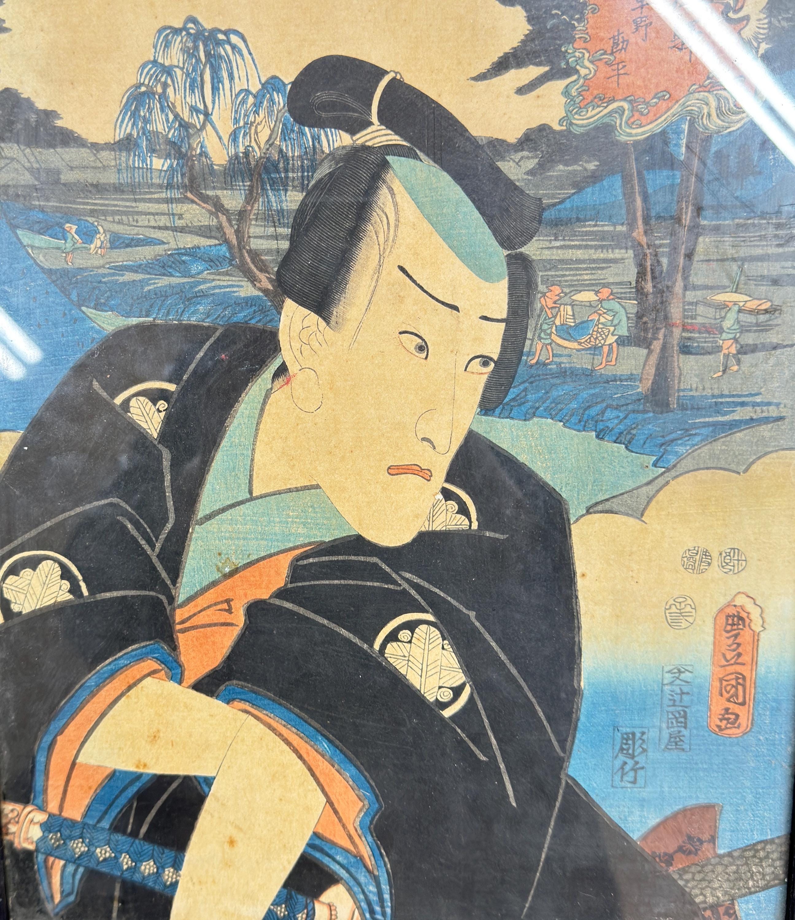 Japanese Woodlblock Print, Utagawa Kunisada (Toyokuni III) (Japan, 1786-1865) woodblock print