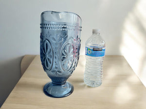 Big blue glass pitcher/water jug