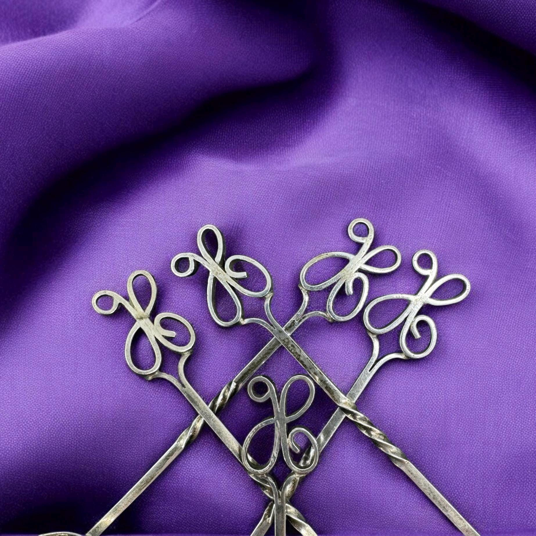 Set of 5 Sargison's (Hobart, Tasmania) Australian Arts & Crafts Sterling Silver Coffee Spoons