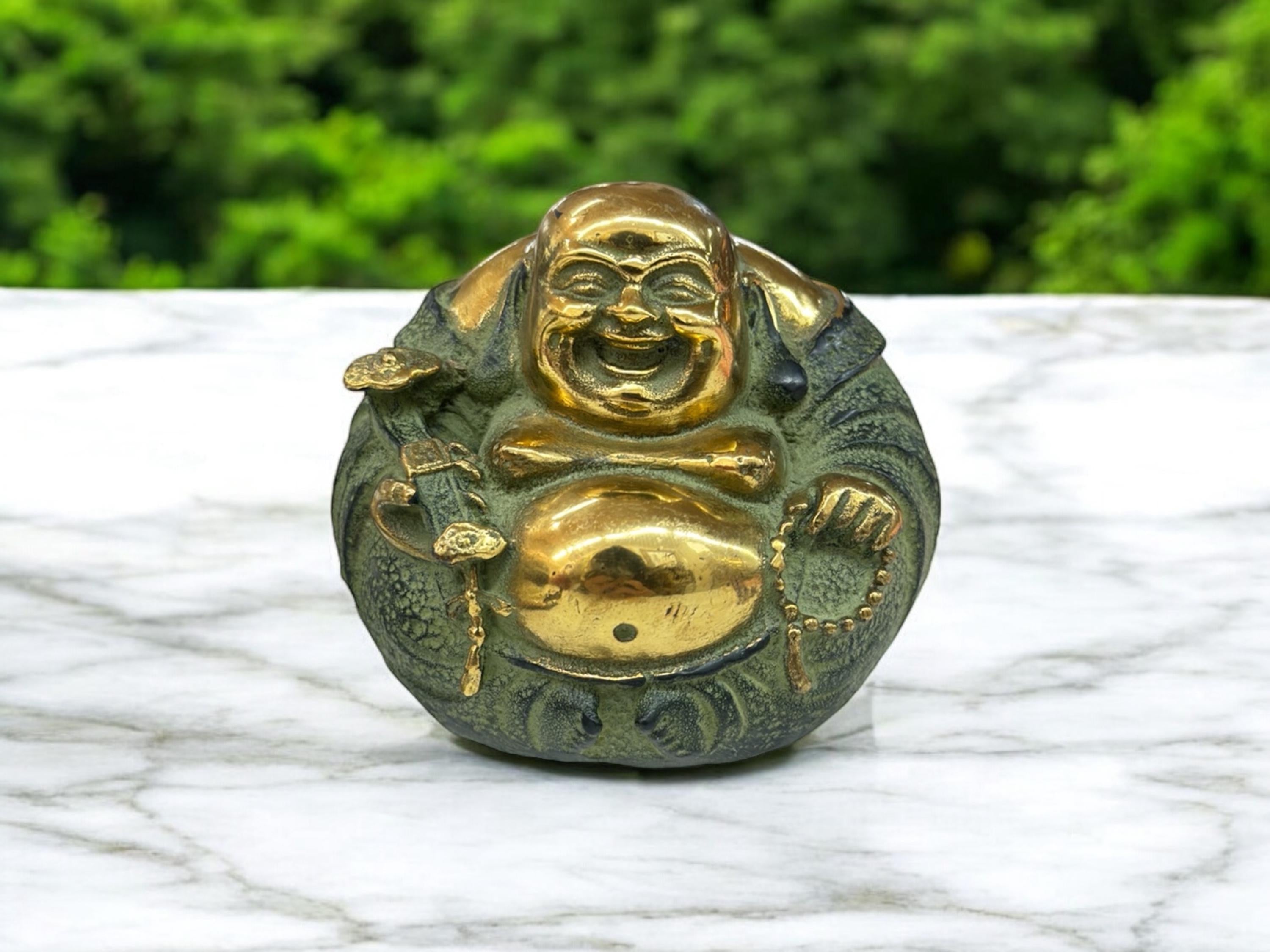 brass laughing Buddha