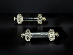 1912 sterling silver Crystal knife rest pair made in London