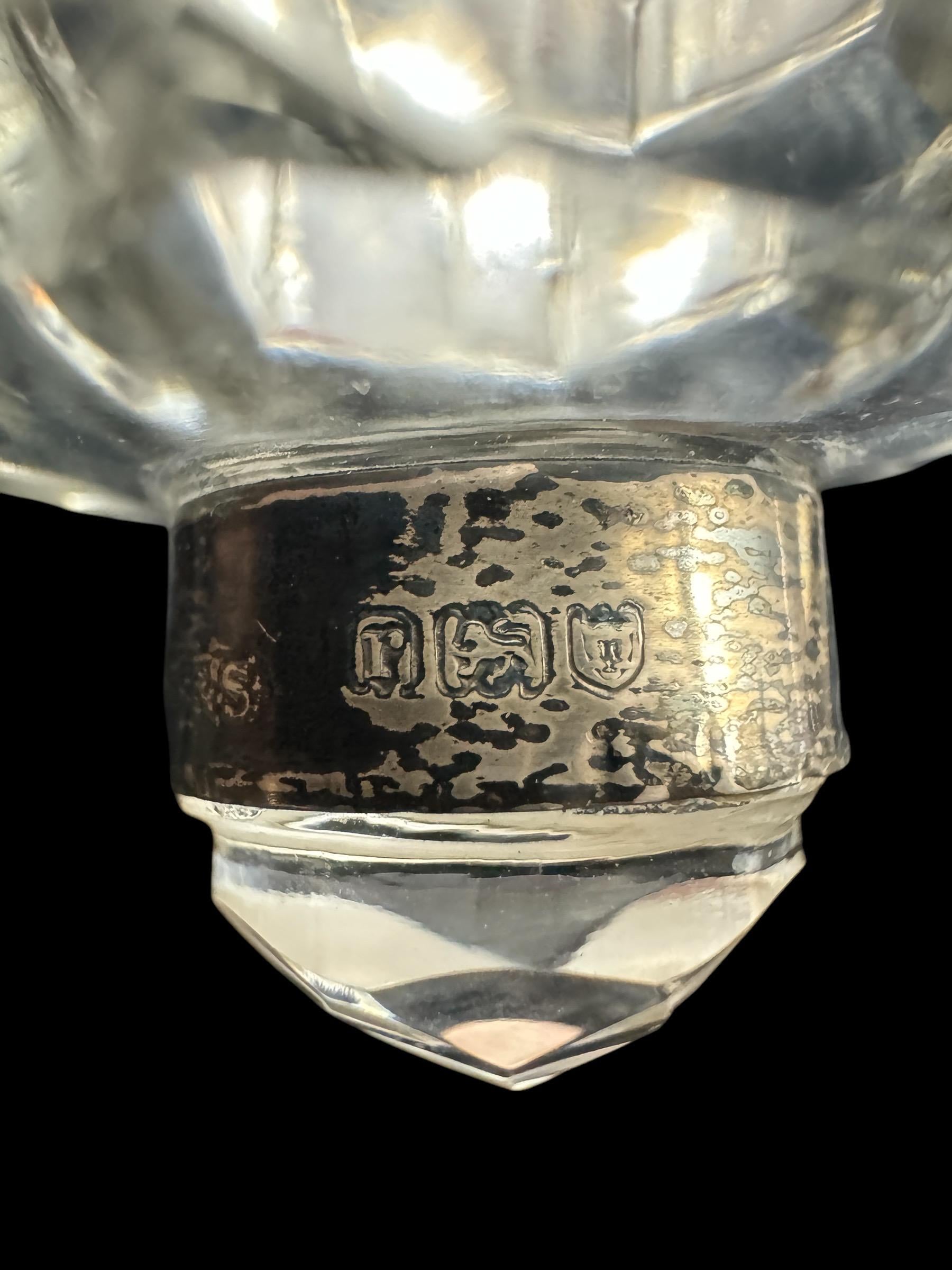 1912 sterling silver Crystal knife rest pair made in London