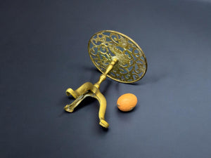 Round Brass Squirrel Plant Stand