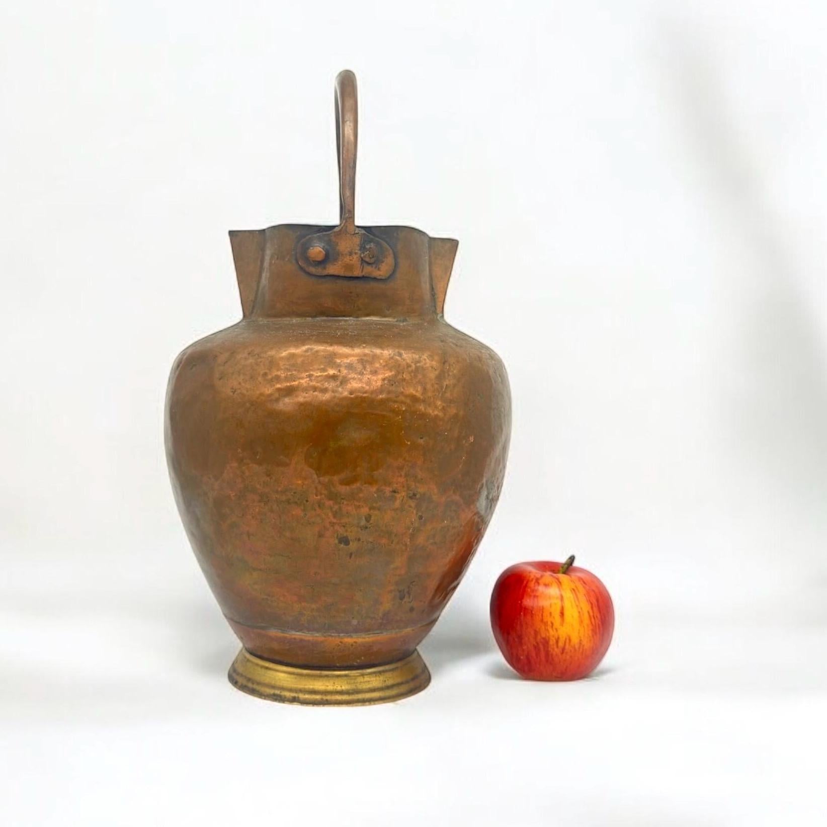 big copper vessel/water pot with handle