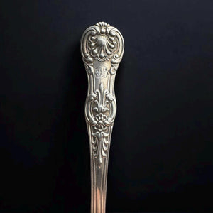 1860 London Sterling silver spoon,Queens (also called Rosette) pattern