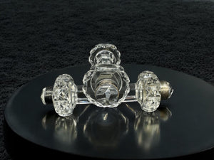 1912 sterling silver Crystal knife rest pair made in London