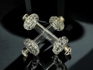 1912 sterling silver Crystal knife rest pair made in London