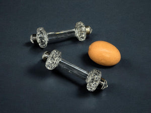 1912 sterling silver Crystal knife rest pair made in London