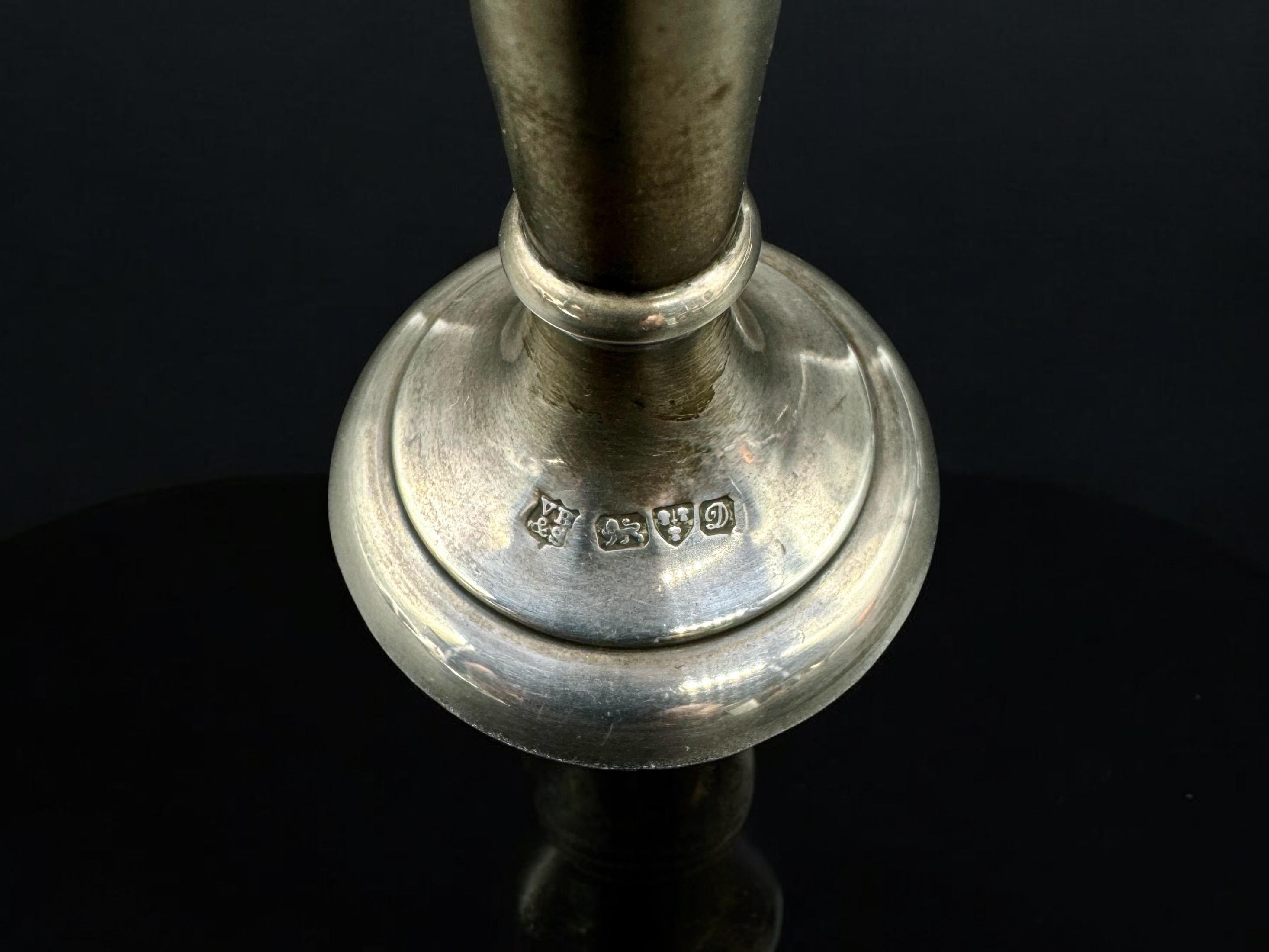 1904 Hallmarked sterling silver vase from Cheater England