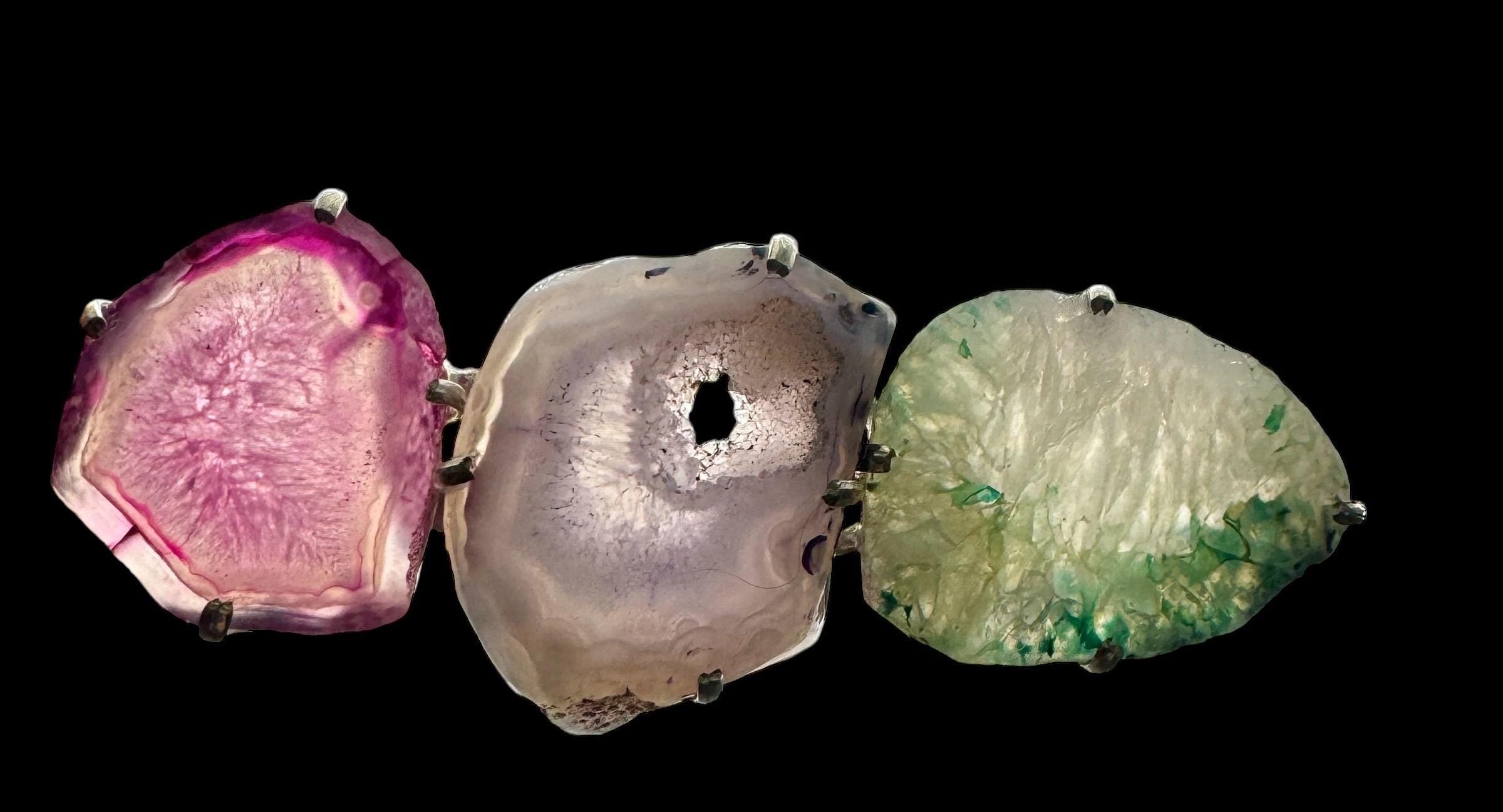 Multi color agate pendant/pendant,agate,nature stone