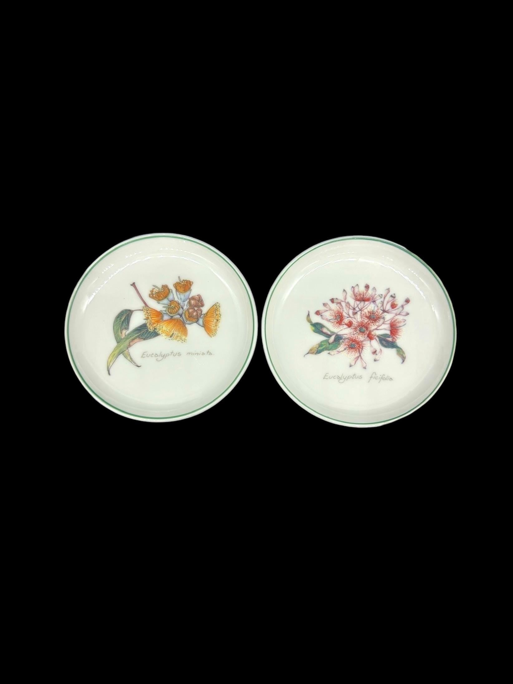 2x small plate Australia wild flower