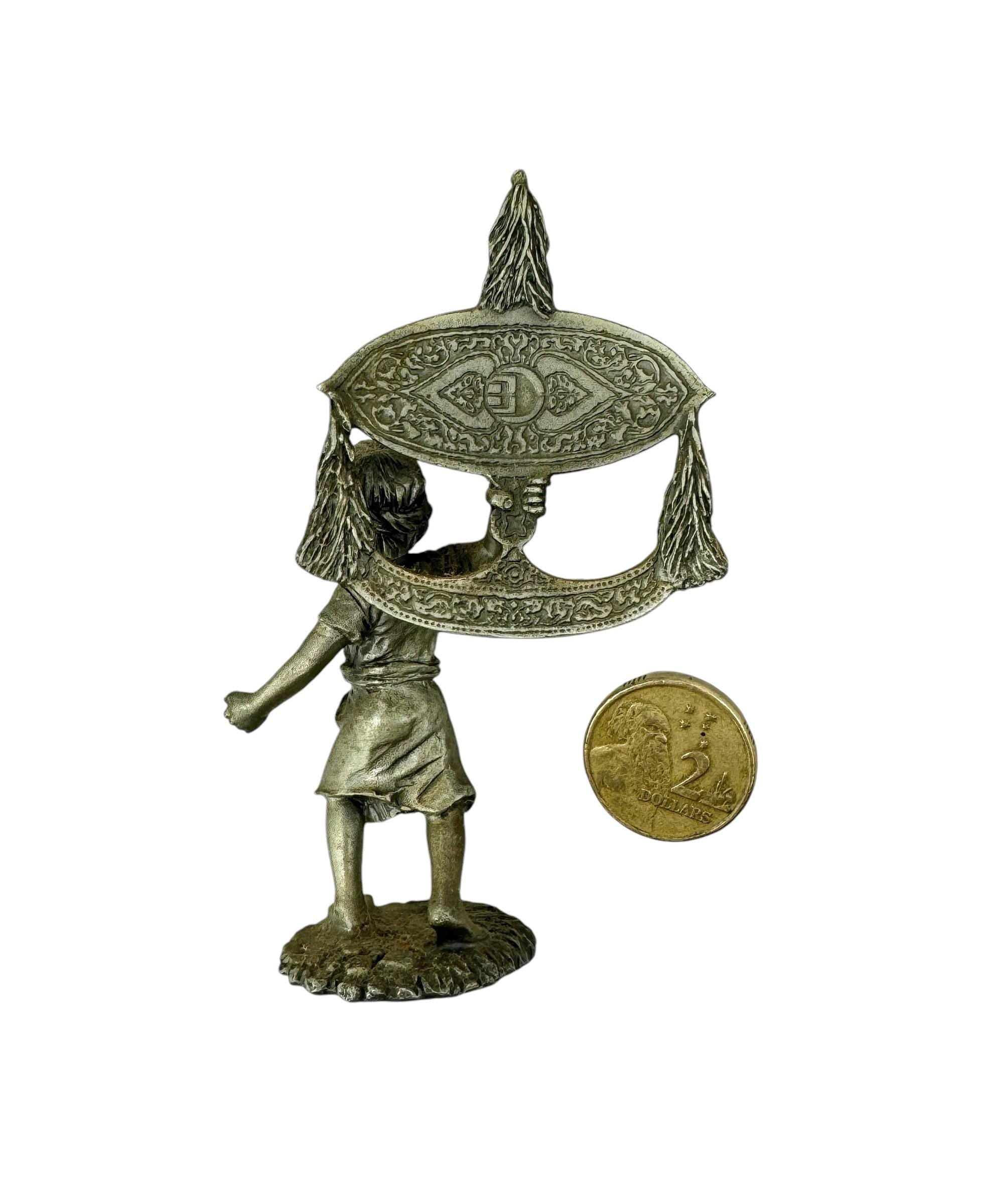 Vtg BOY with Kite SPECIALLY Crafted for mas Selangor Pewter Figurine