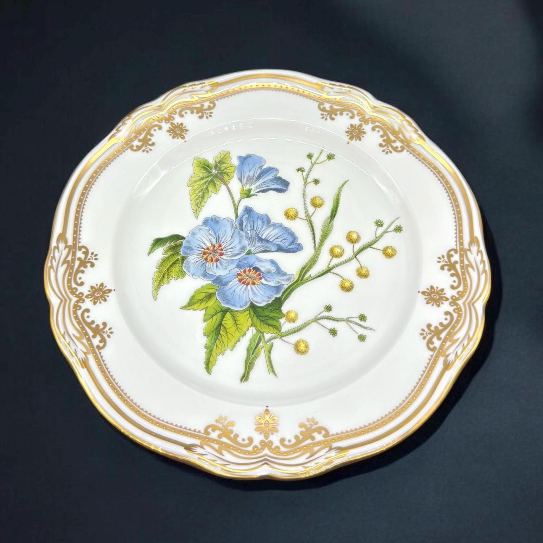 Vtg 1980's Spode Saucers in "Stafford Flowers" Pattern, Made in England