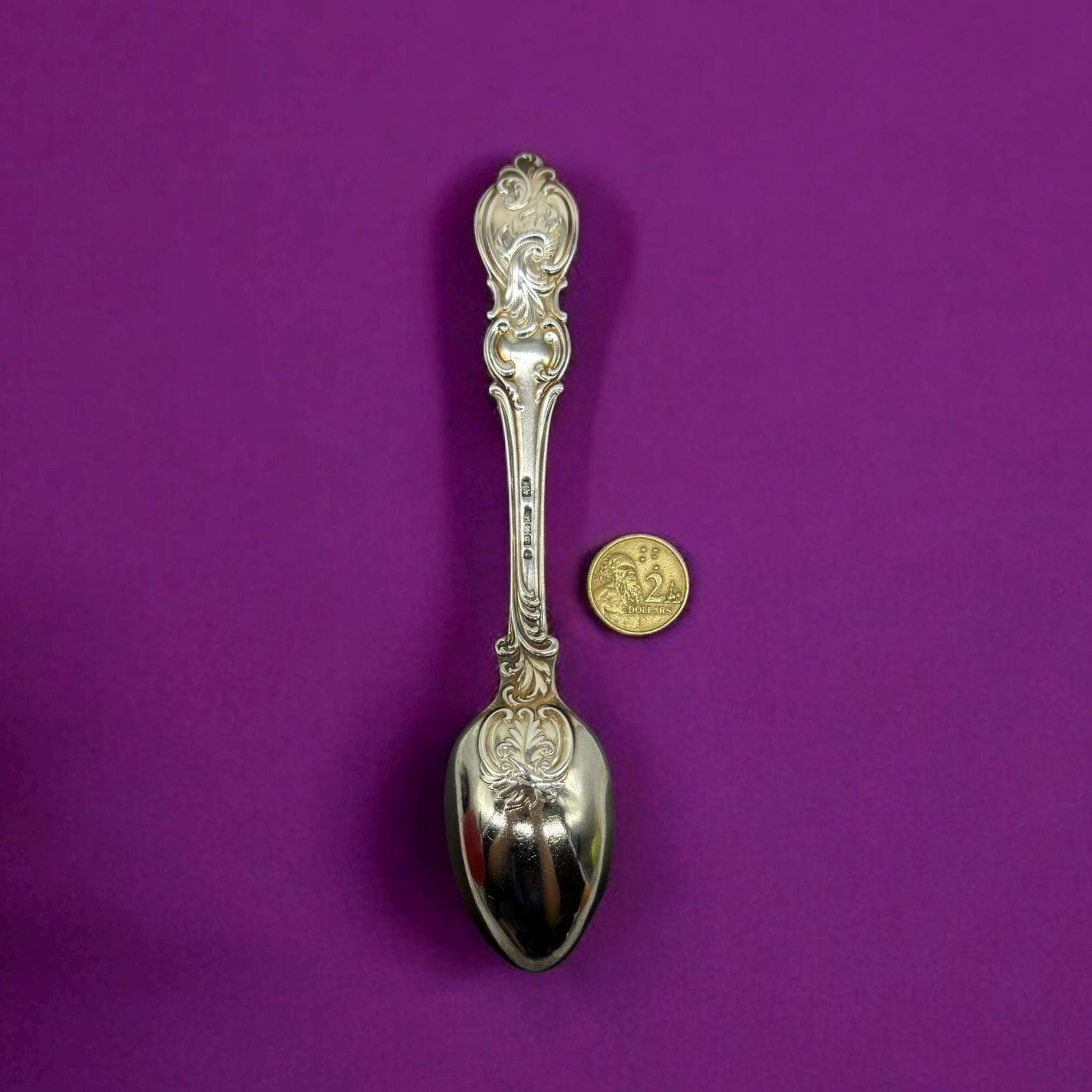 1851 Sterling silver spoon Sheffield hallmark by AH