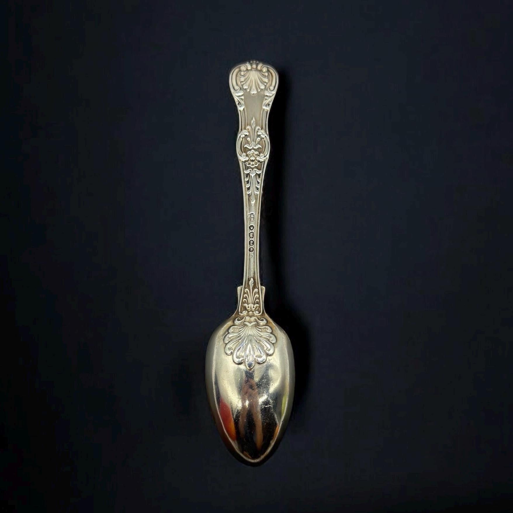 1860 London Sterling silver spoon,Queens (also called Rosette) pattern