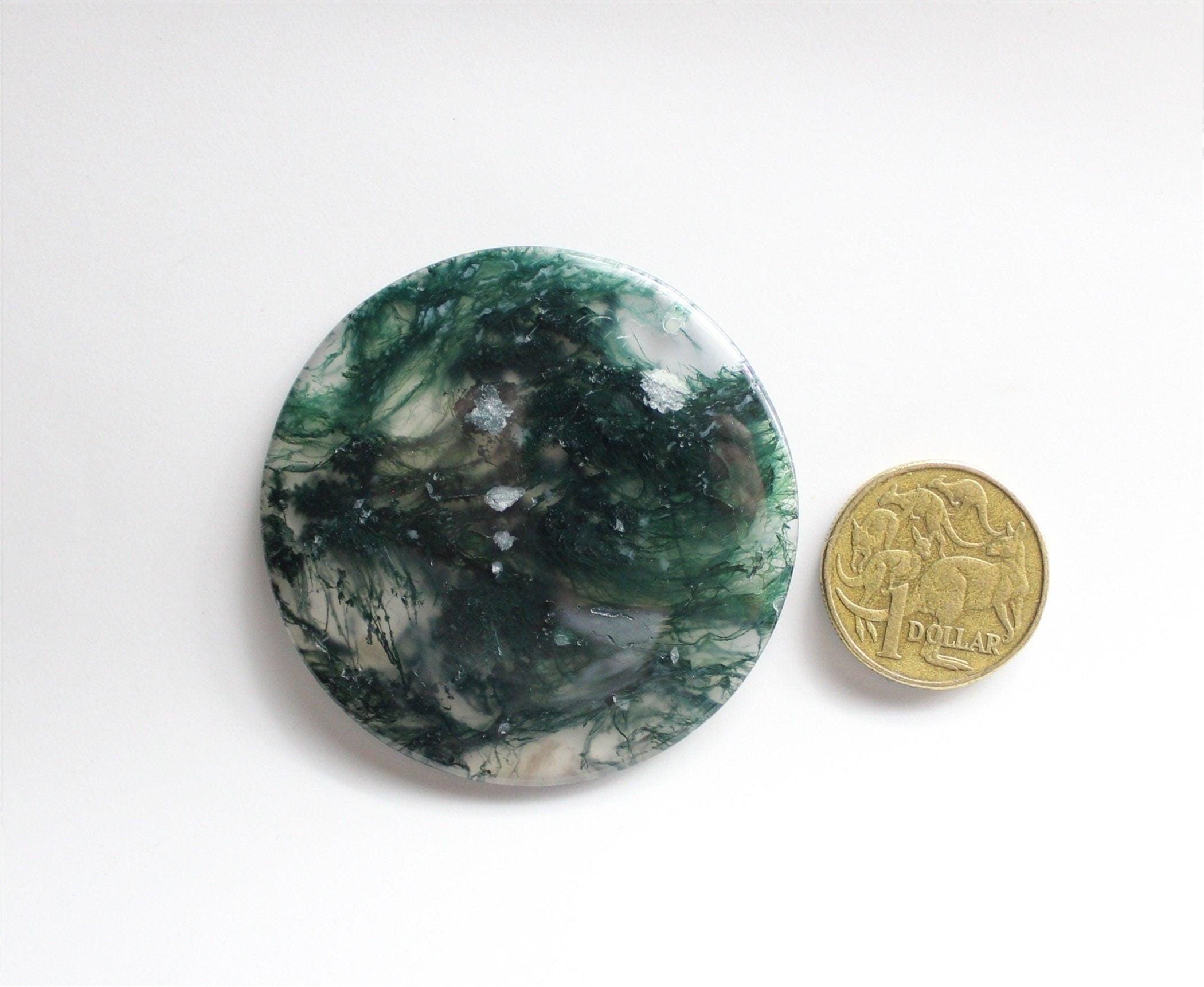 BIG Natural Moss Agate Pedant, Jewellery