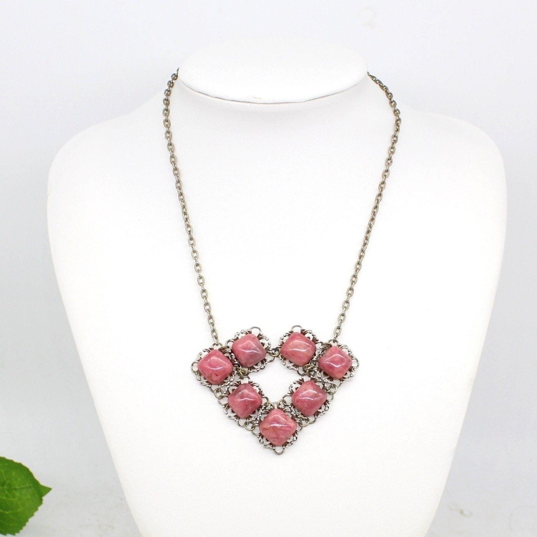 Vtg Rhodochrosite Statement necklace, Jewellery