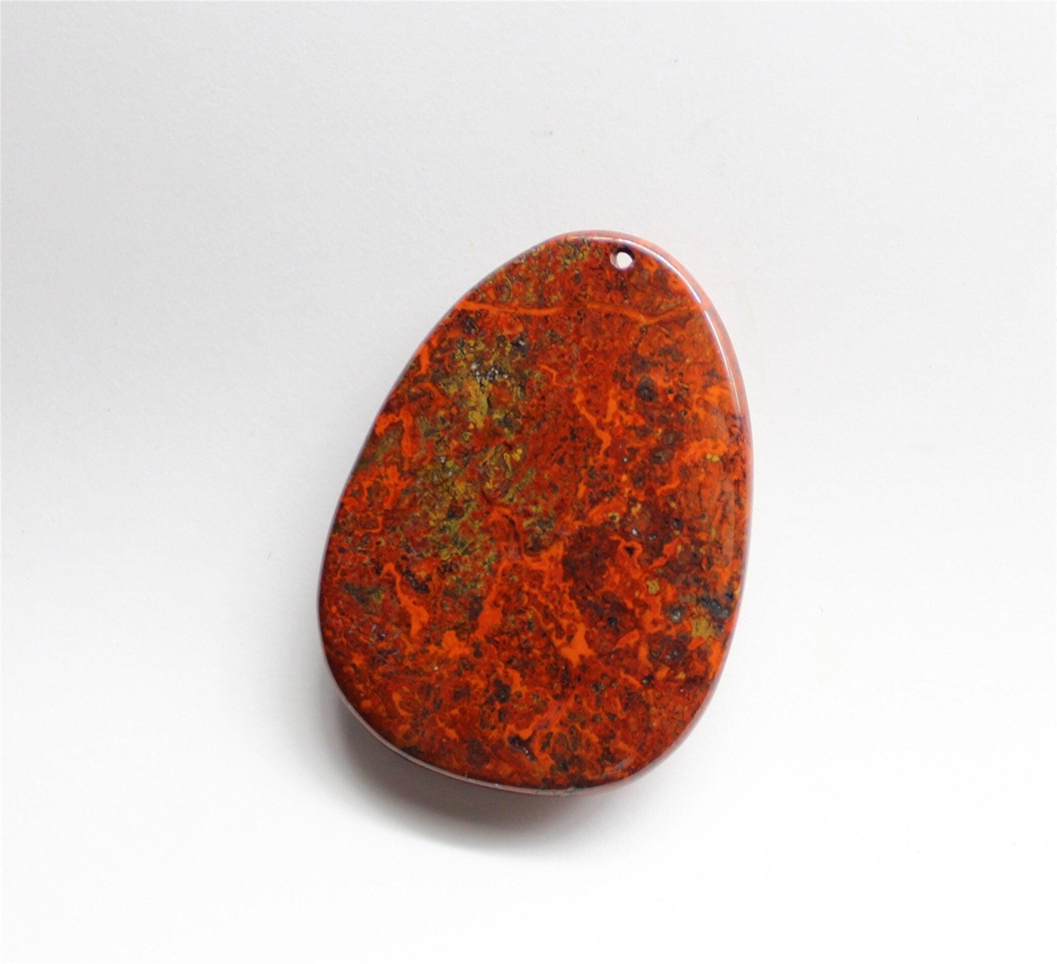 Vtg Red Stone Oval Pendant, Jewellery, Accessories