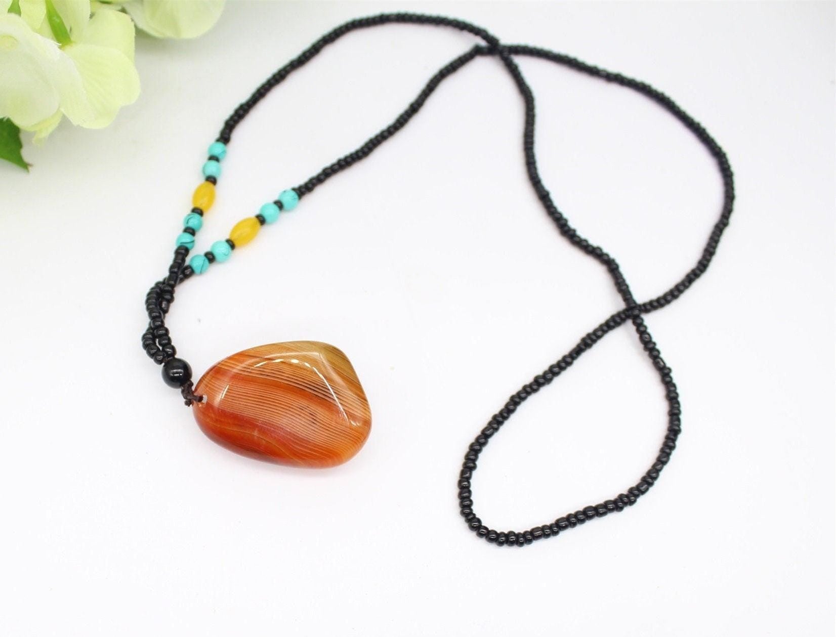 Natural Spider Agate Pendant, Jewellery
