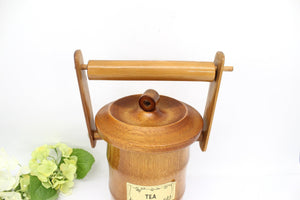 Australian Made Bamboo Tea Canister with handle,