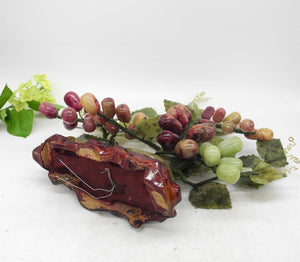 Vtg Jade Agate Chinese Bonsai Tree Sculpture, Natural Stone, Jade, Crystal,
