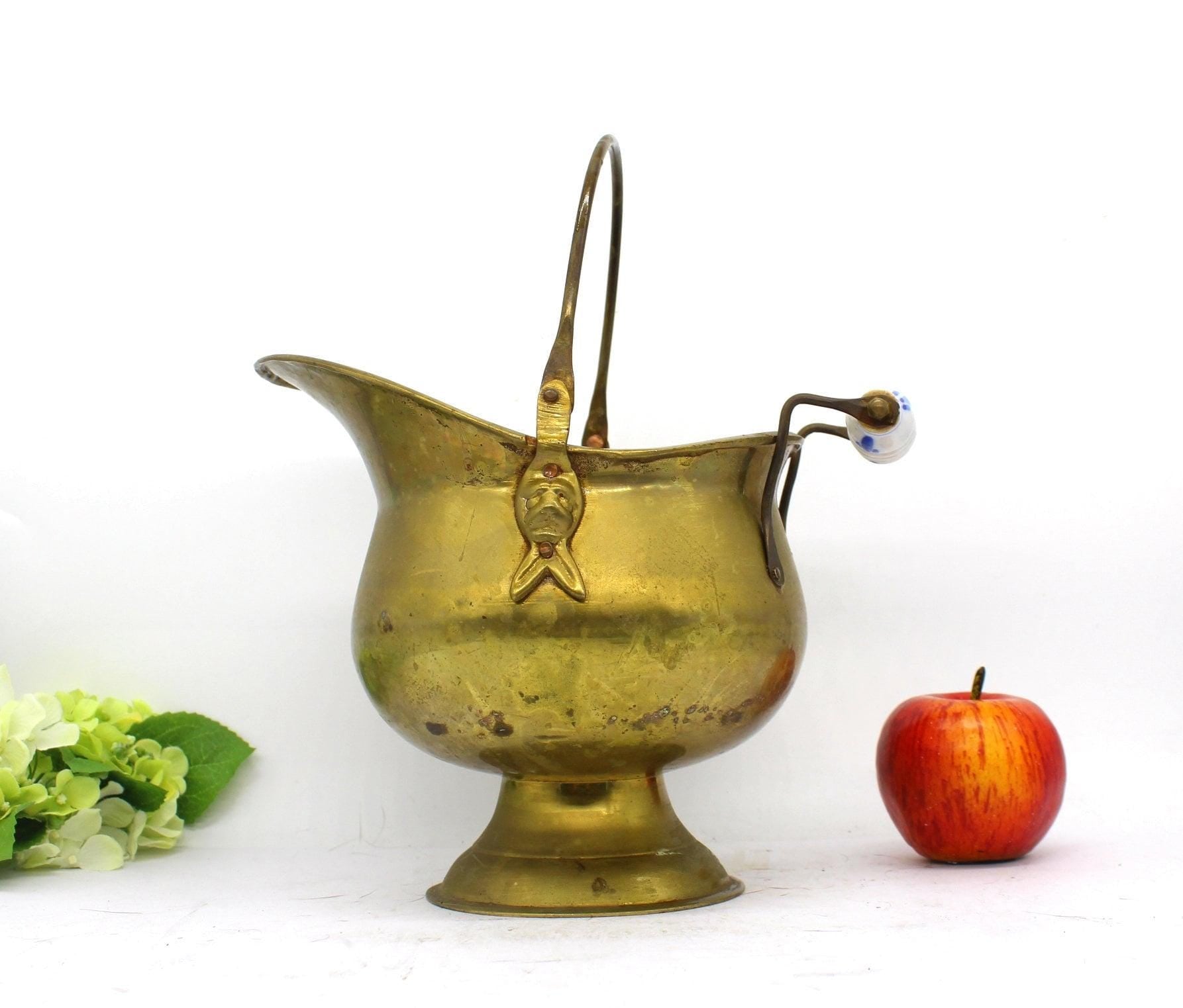 Brass Scuttle, Pot, Planter