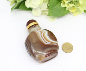 Natural Agate Snuff Bottle