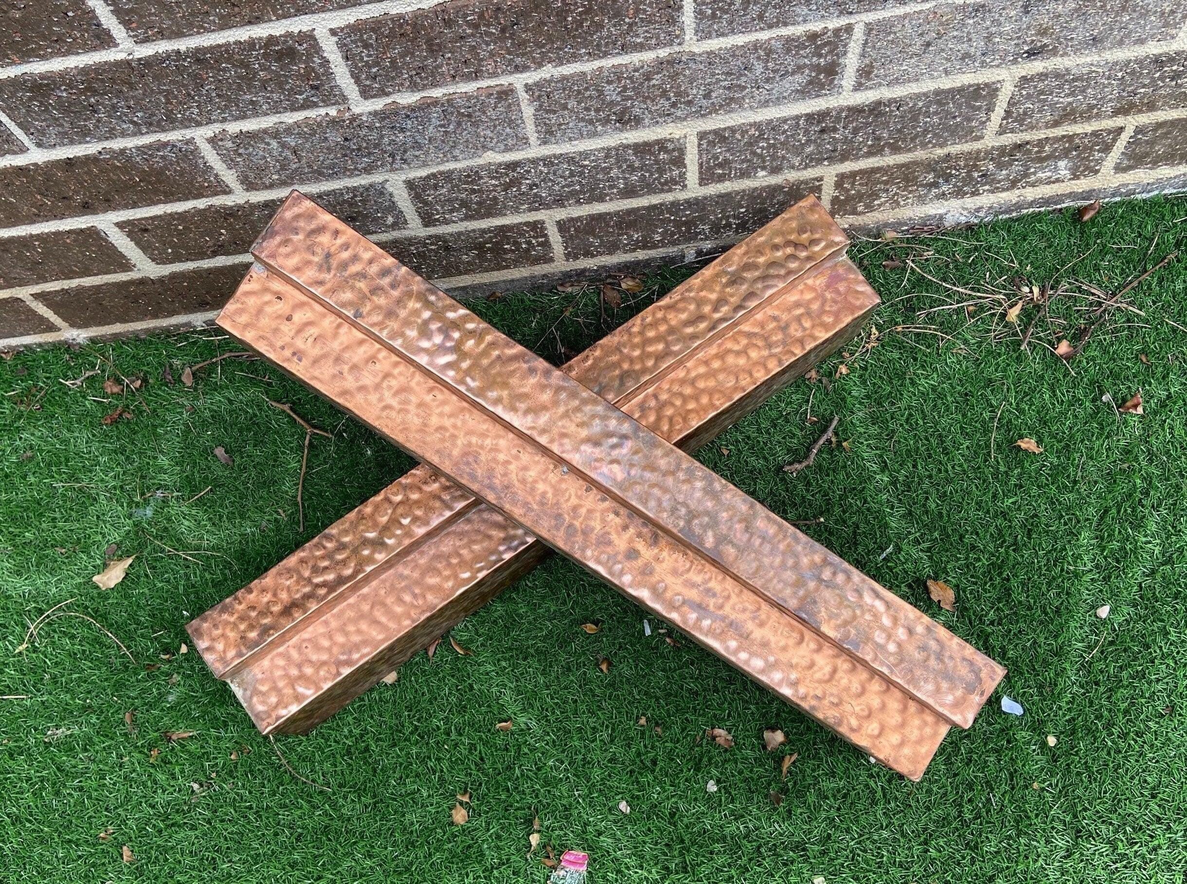 60cmL Hand Hammered Copper Garden Planter Box,