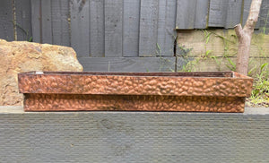 60cmL Hand Hammered Copper Garden Planter Box,