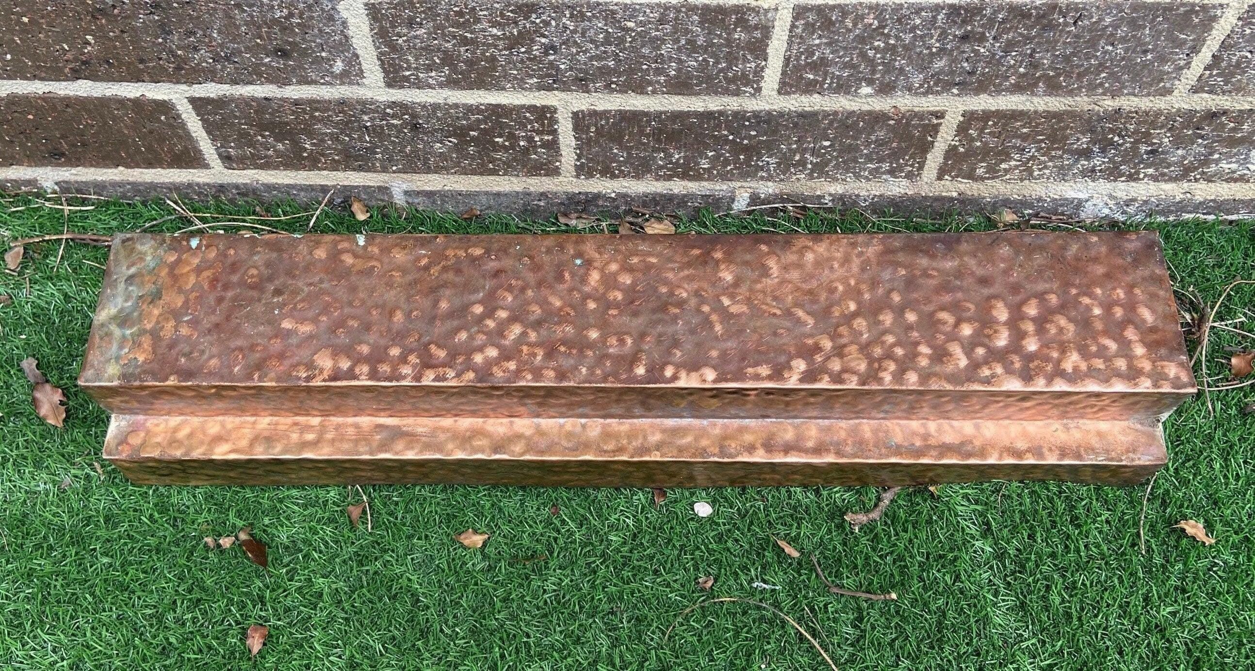 60cmL Hand Hammered Copper Garden Planter Box,
