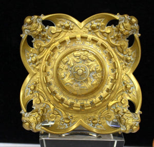 19th Century French Brass Inkwell,
