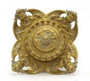 19th Century French Brass Inkwell,