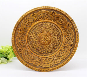 Vtg Hand Carved Wooden compote/ Stand, Home Decor