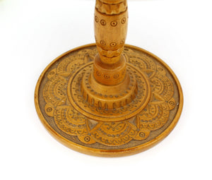 Vtg Hand Carved Wooden compote/ Stand, Home Decor