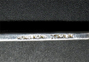 4x Vtg Sterling Silver Spoon, Longevity, Good Luck, Happinesses,