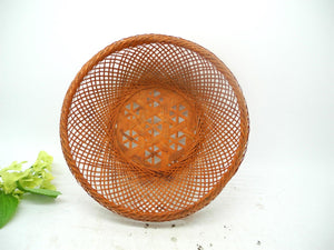 10P Hand Carved Wooden Fruit with Rattan Bowl/basket,Fruit Bowl,Wooden Decor,Carved Fruits,Wooden Pear,Kitchen Decor