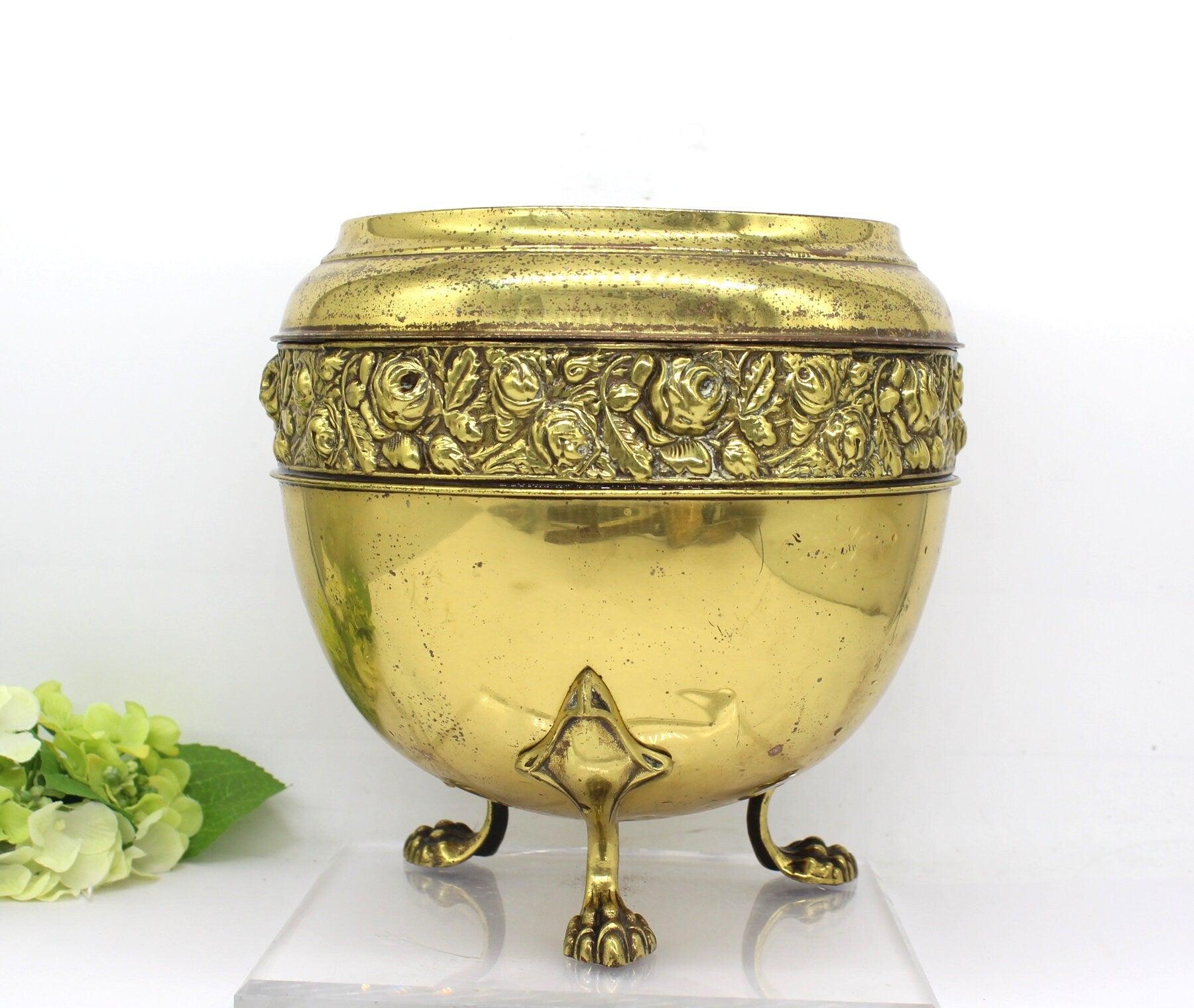 Beldray Brass Art Nouveau Brass Jardinire with Paw Feet by Beldray