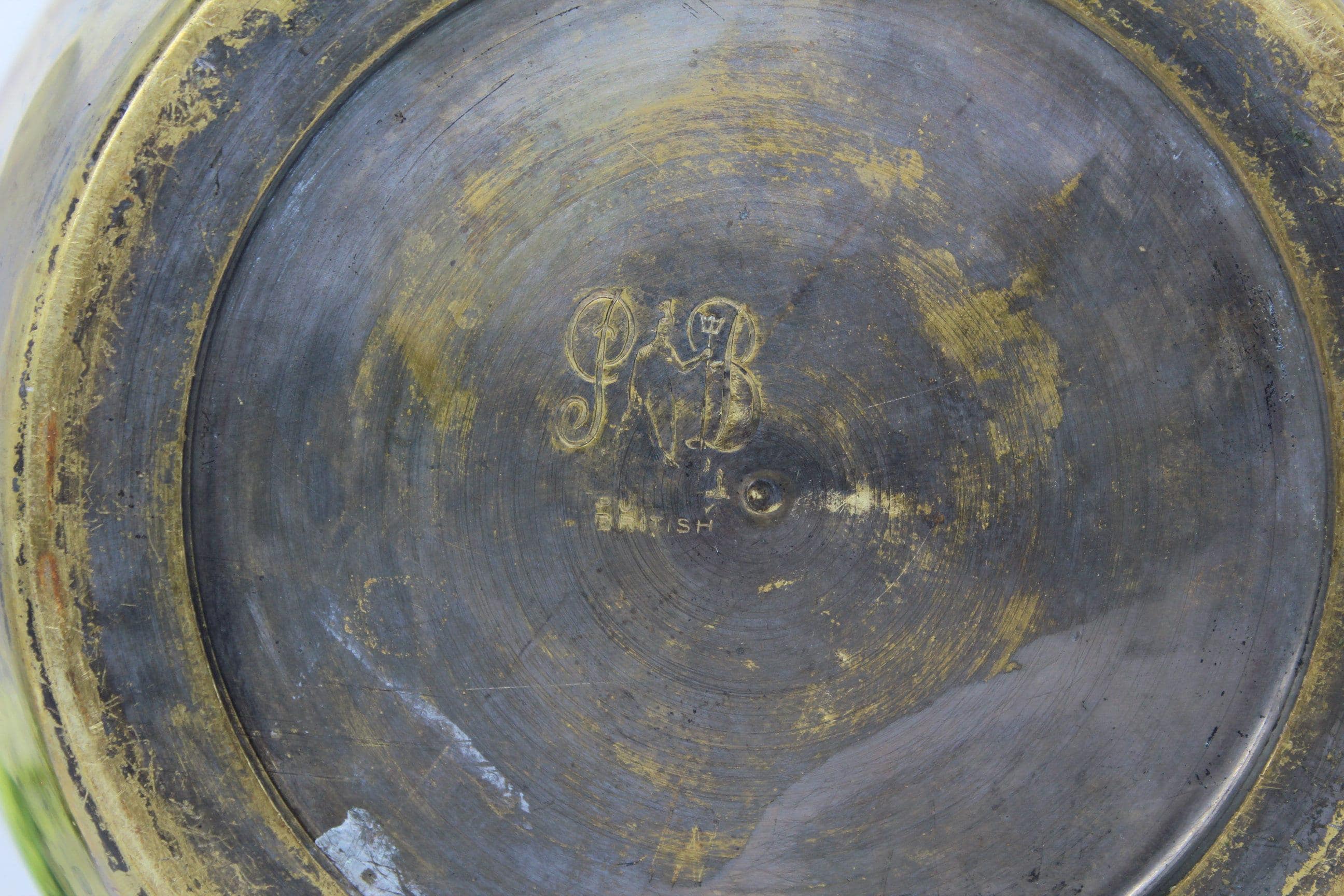 Purely British PB brass planter/ pot/ jardiniere.