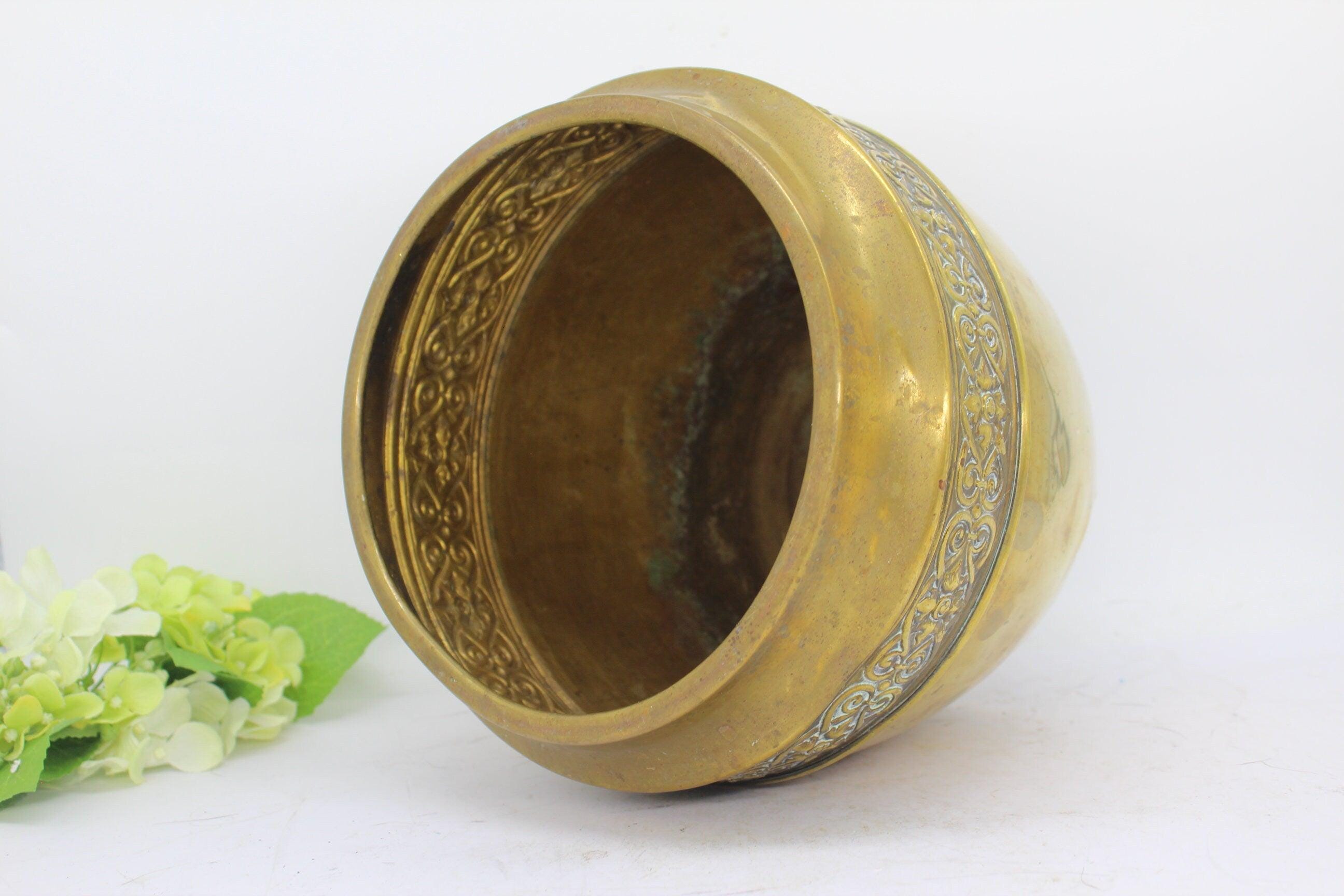Purely British PB brass planter/ pot/ jardiniere.